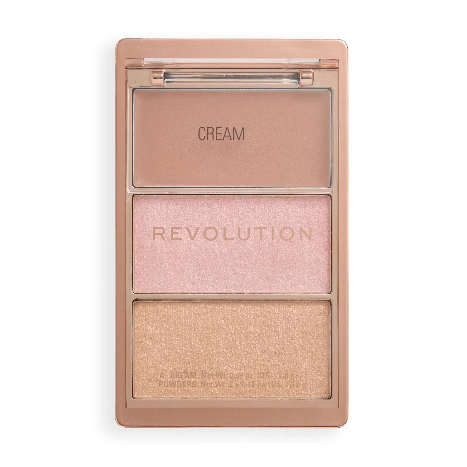 Revolution Highlight Icon palette highlighter Rosy Gold Glow trio