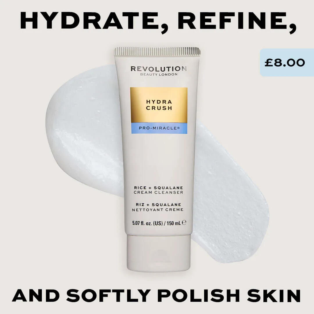 Revolution Pro Miracle Hydra Crush crème nettoyante riz squalane