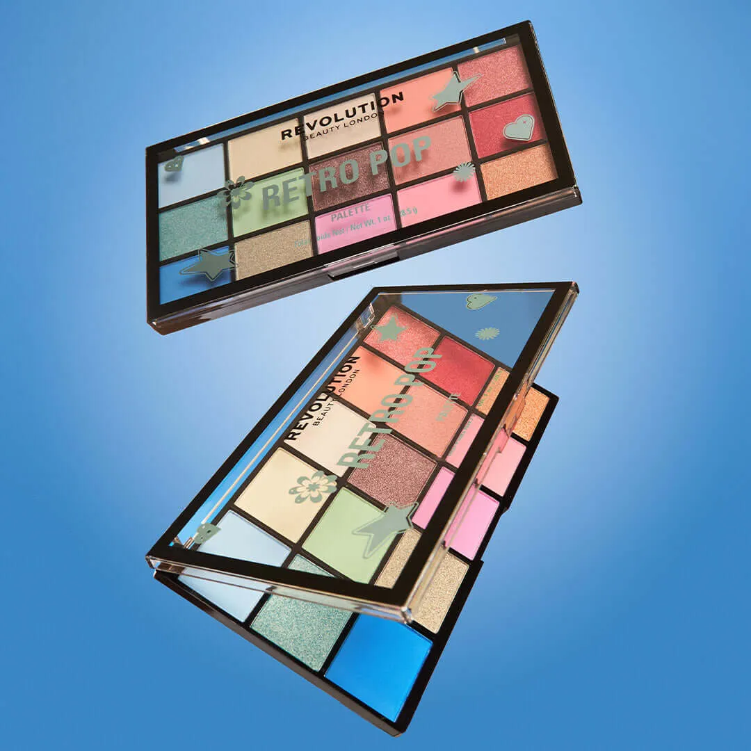 Revolution Reloaded Retro Pop palette fards pastel pop 15 teintes
