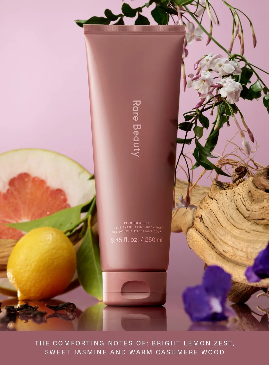 Rare Beauty Find Comfort Gentle Exfoliating Body Wash gel douche konjac