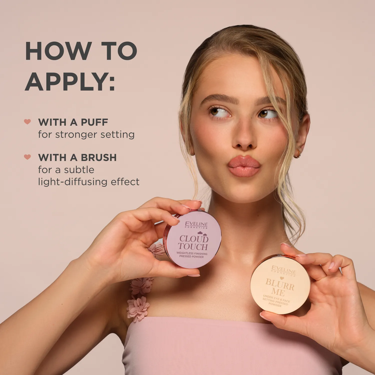Eveline Blurr Me poudre pressée visage rosée matifiante