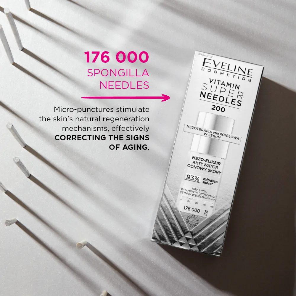 Eveline Super Needles Vitamin 200 élixir visage micropeel