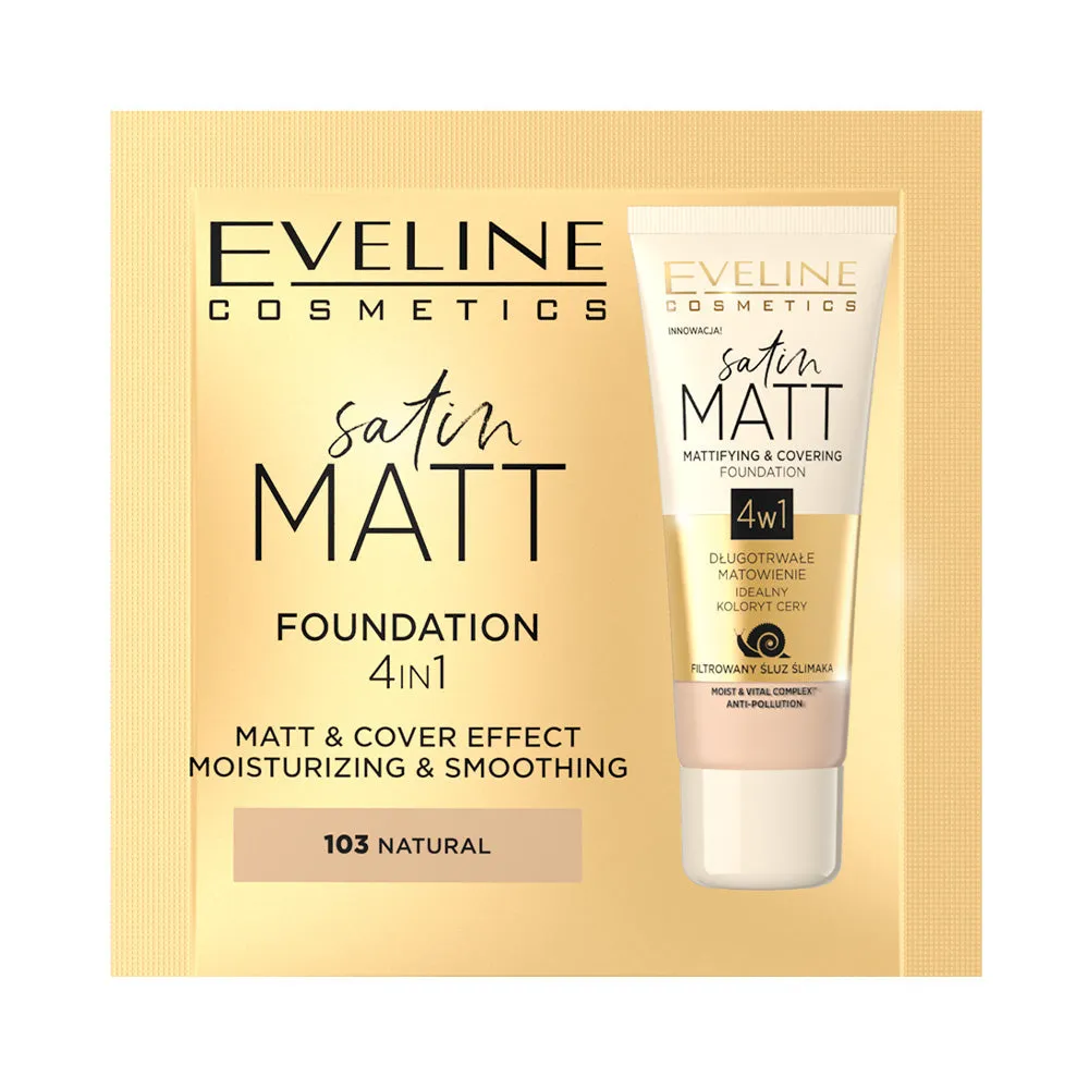 Eveline Satin Matt Fond de Teint Matifiant Voyage 1,5ml