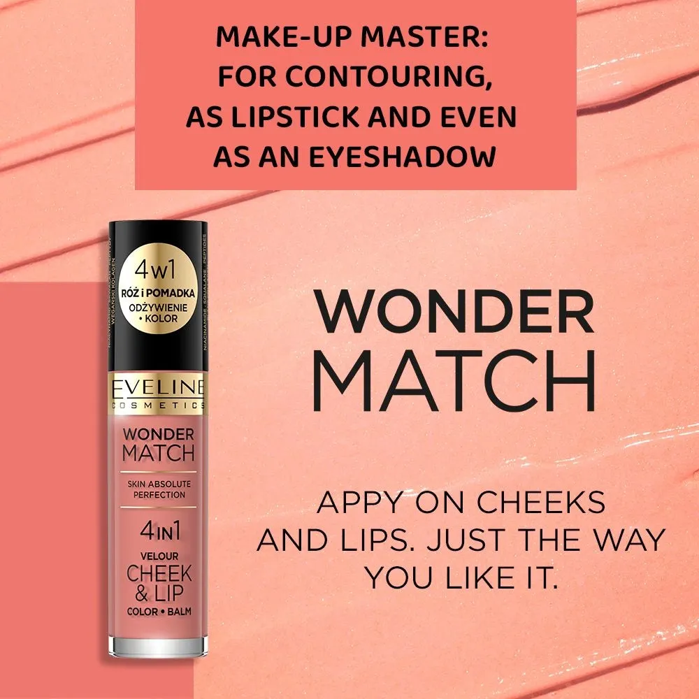 Eveline Wonder Match blush liquide 2en1 lèvres et joues satiné