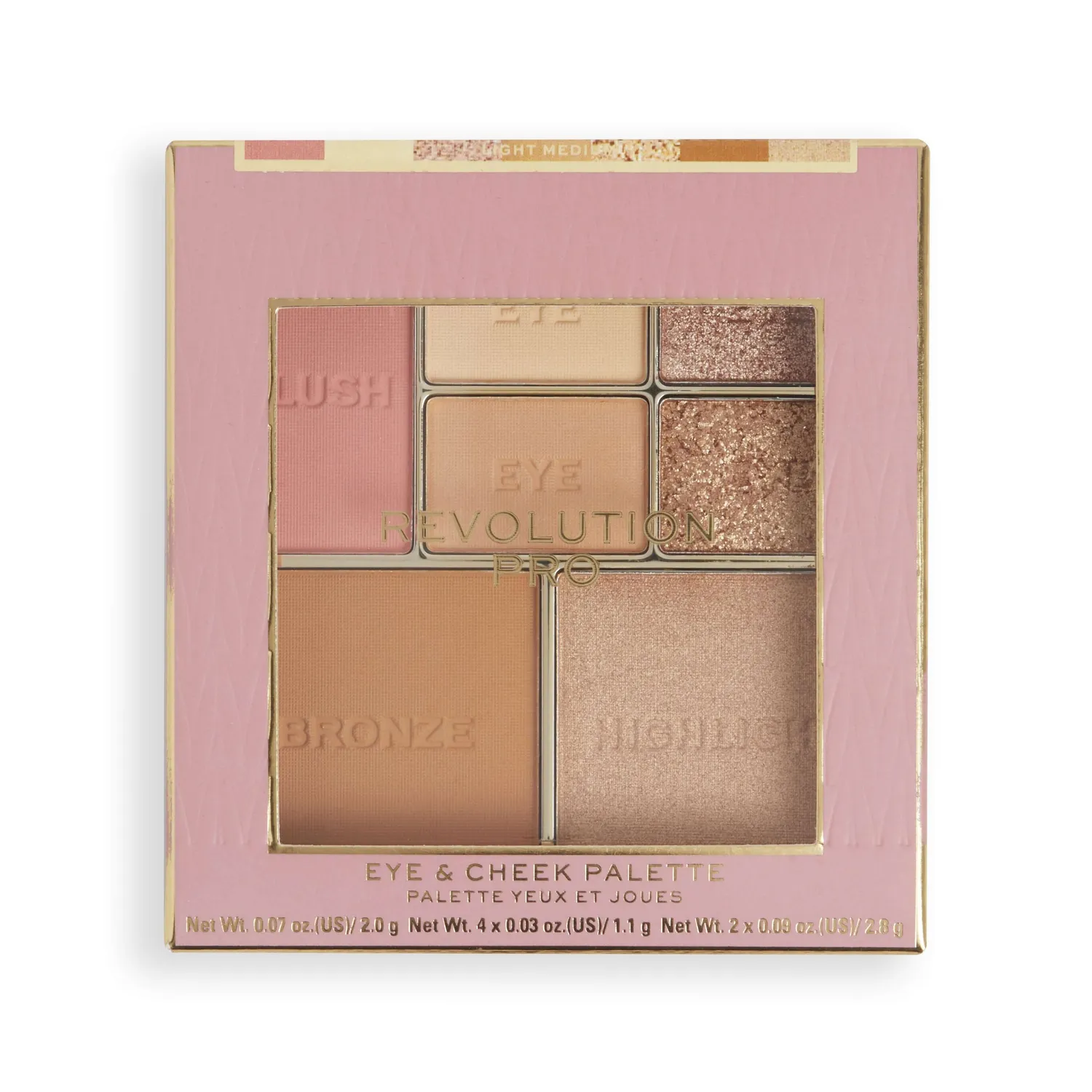 Revolution Pro Iconic Eye Cheek Palette Light Medium