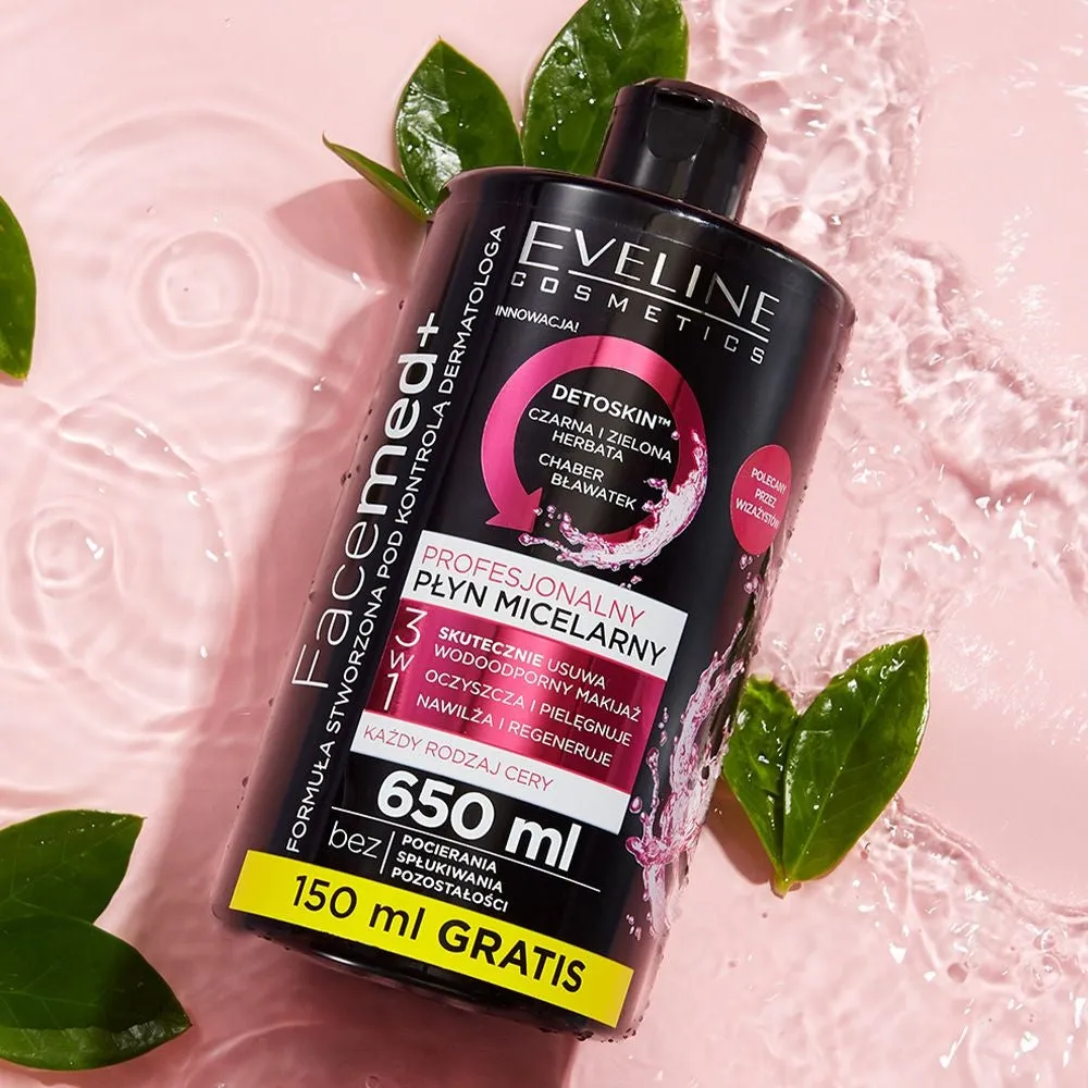 Eveline Facemed+ Professional 3en1 eau micellaire toutes peaux