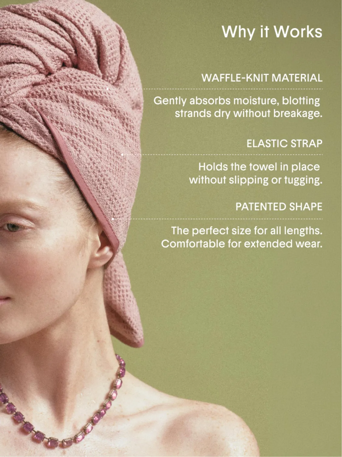 Ilia x Crown Affair The Pink Towel serviette cheveux rose