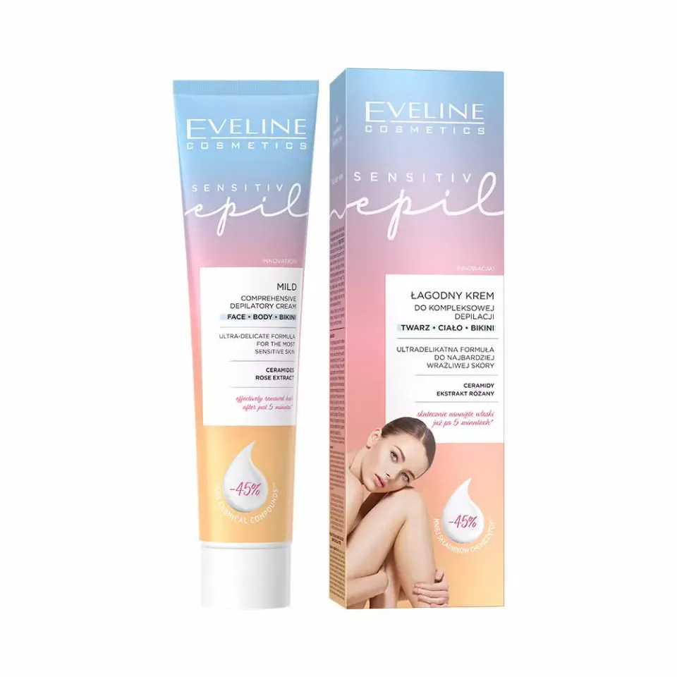 Eveline Cosmetics Sensitive Epil Crème Dépilatoire Douce