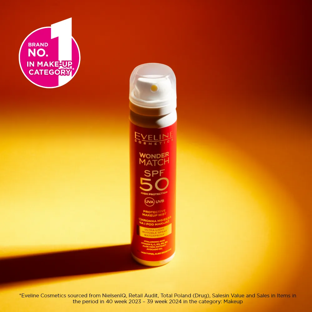 Eveline Wonder Match brume visage SPF50 ultra-légère