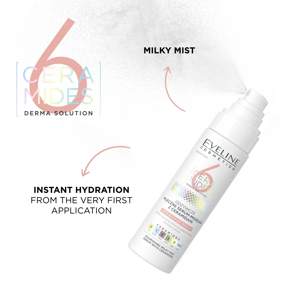 Eveline 6 Ceramides brume sérum lactée céramides vegan