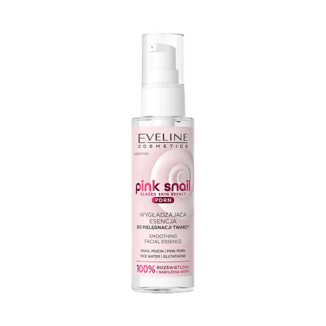 Eveline Pink Snail essence hydratante jelly glazed skin