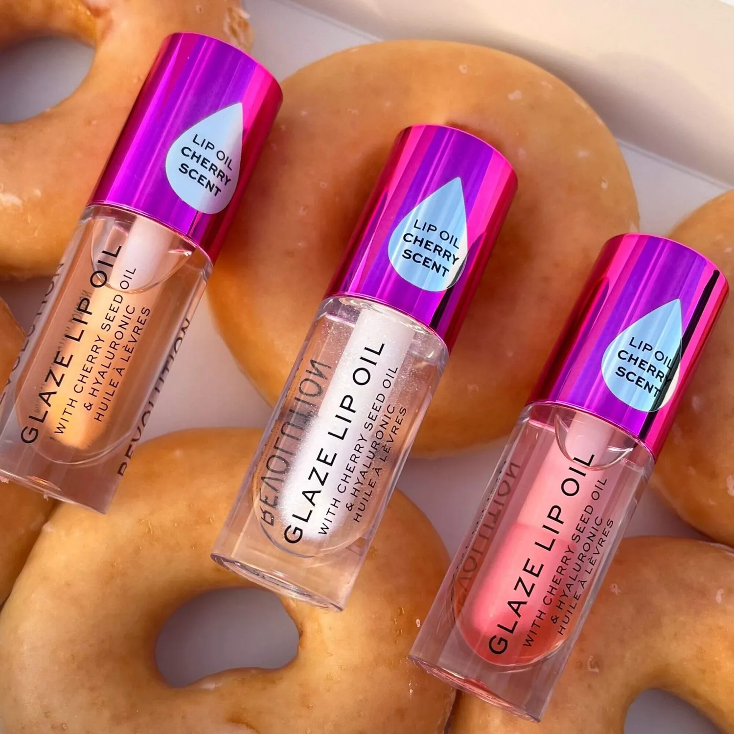 Revolution Glaze huile lèvres cerise hydratante