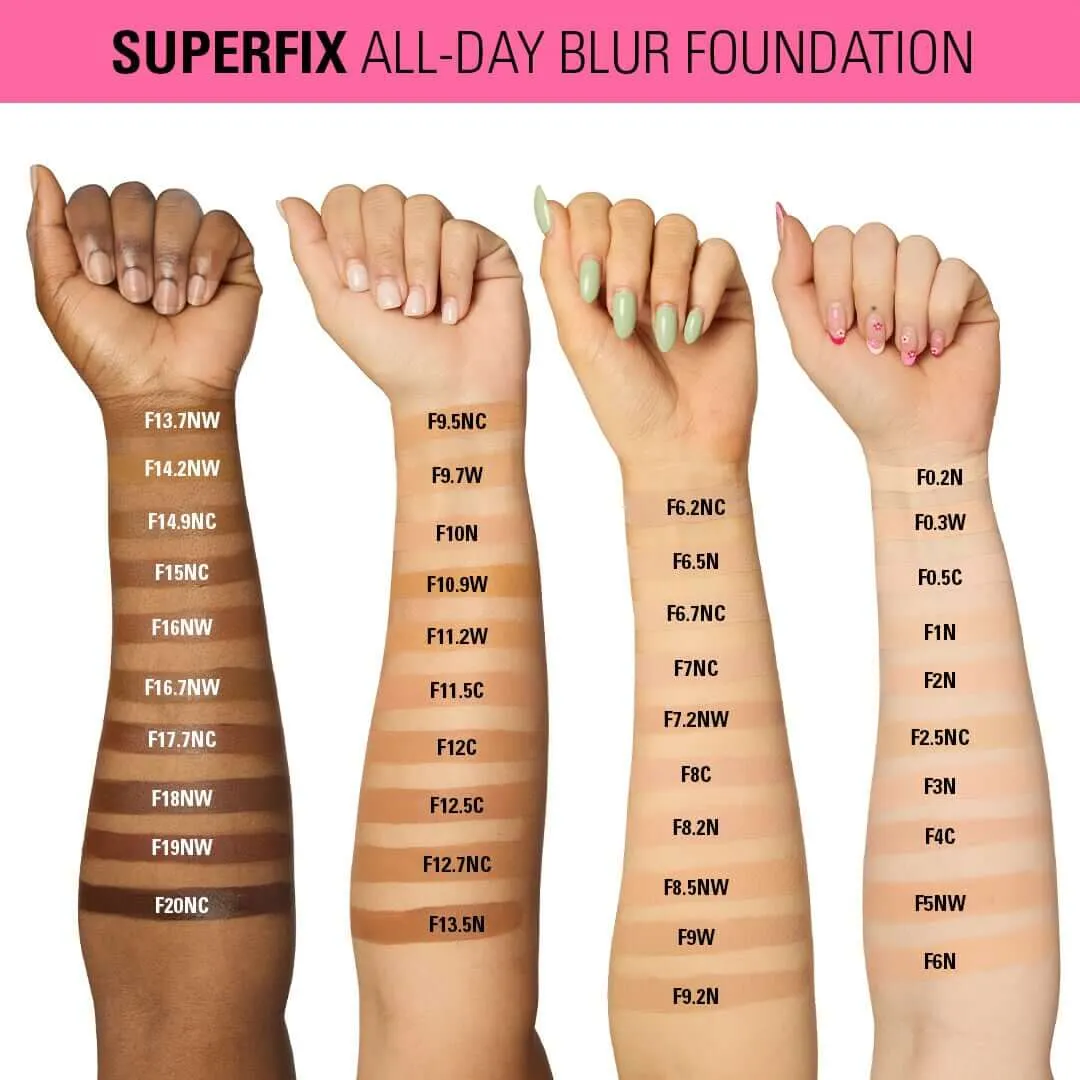 Revolution Superfix Blur fond de teint mat hydratant
