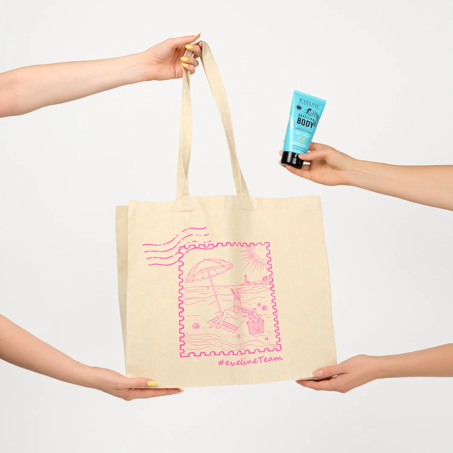 Eveline Cosmetics #evelineTeam tote bag sac shopper coton
