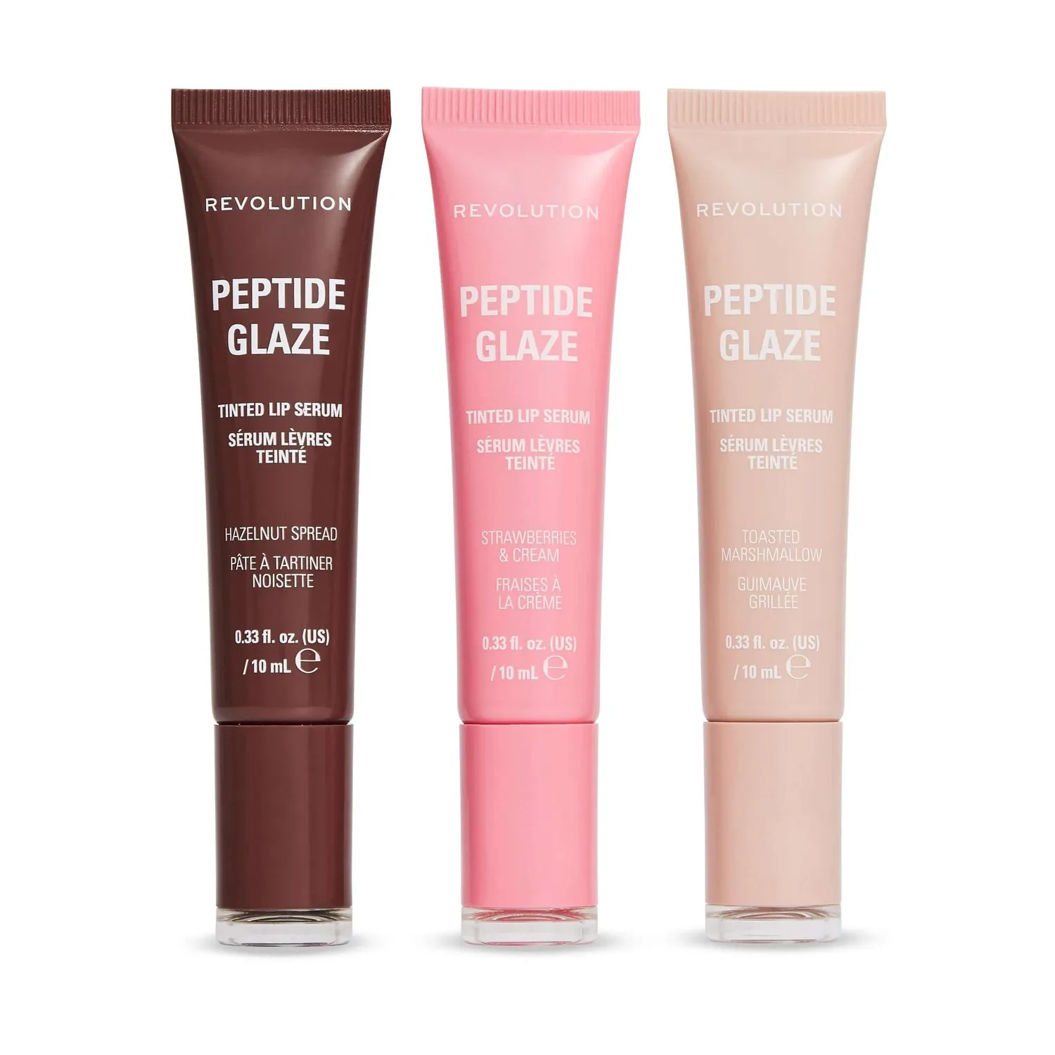 Revolution Peptide Glaze Edit coffret baume à lèvres 3 teintes glazed