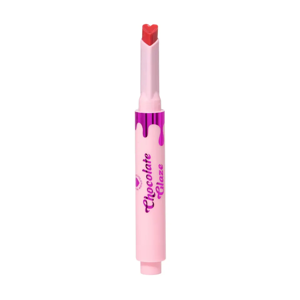 I Heart Revolution Chocolate Glaze gloss Icing Pink Shimmer repulpant