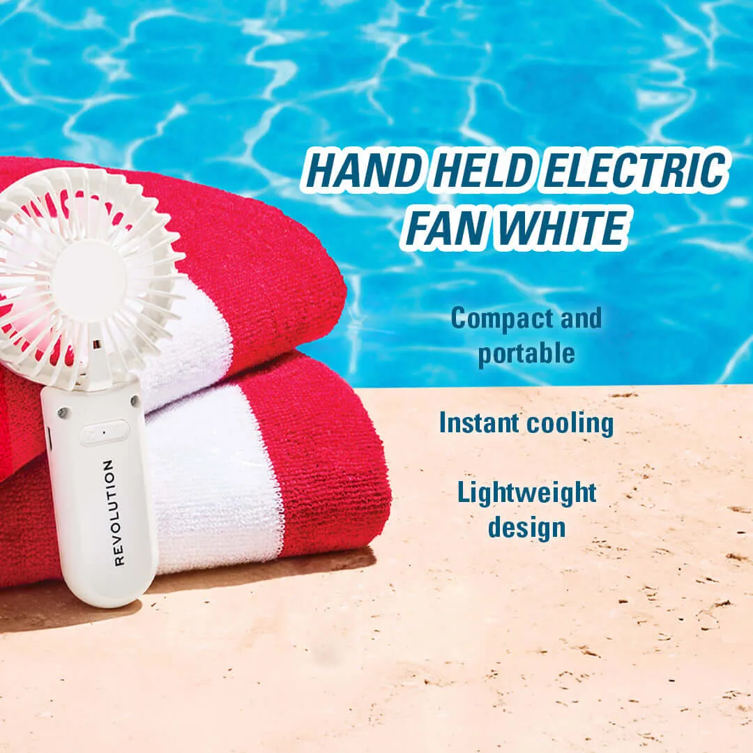 Revolution Poolside ventilateur main blanc portable été
