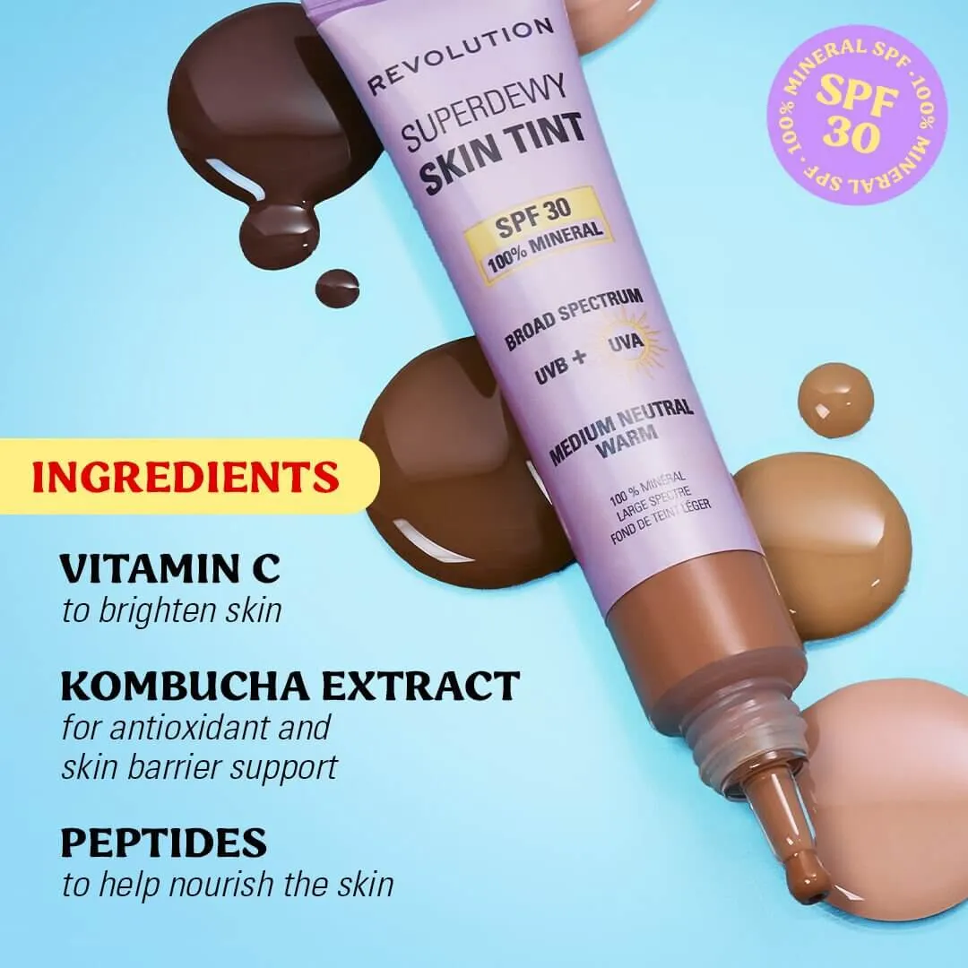 Revolution Superdewy Skin Tint SPF30 teinte glow naturelle