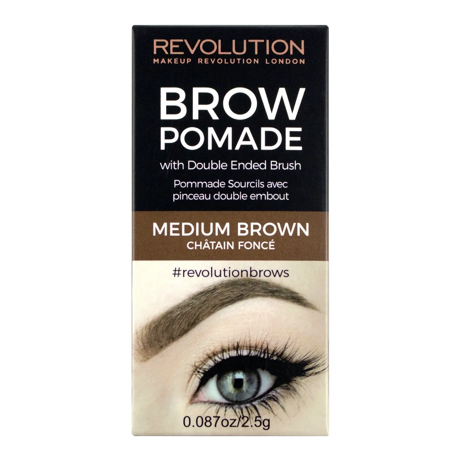 Revolution Brow Pomade sourcils Medium Brown