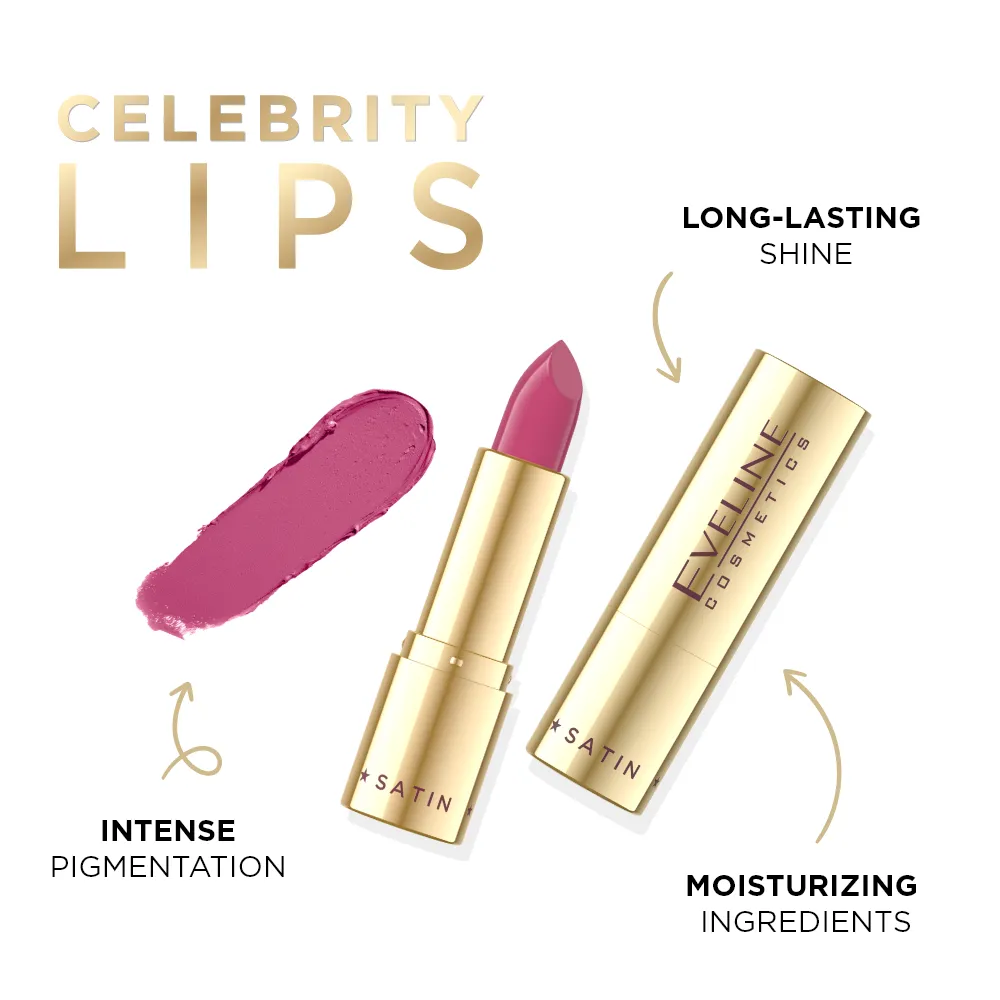 Eveline Celebrity rouge à lèvres satin 400 halo hydratant