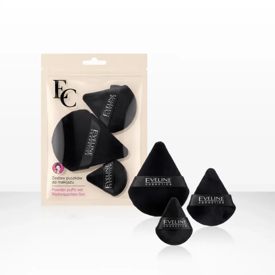 Eveline Makeup set powder puff 3 pièces application précise