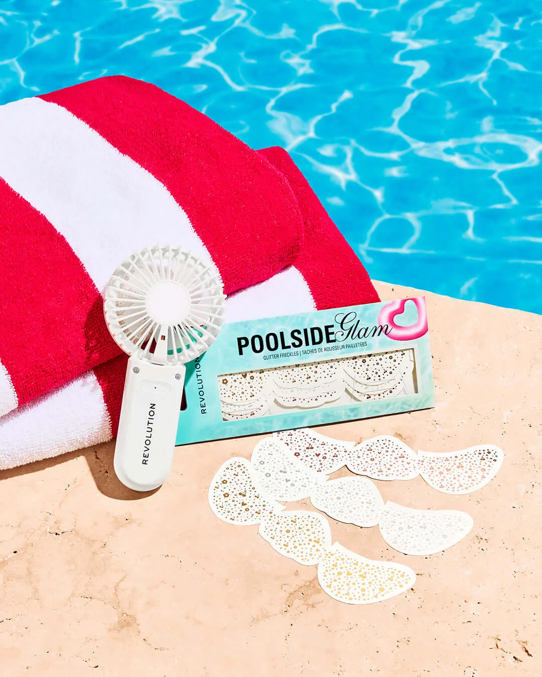 Revolution Poolside ventilateur main blanc portable été