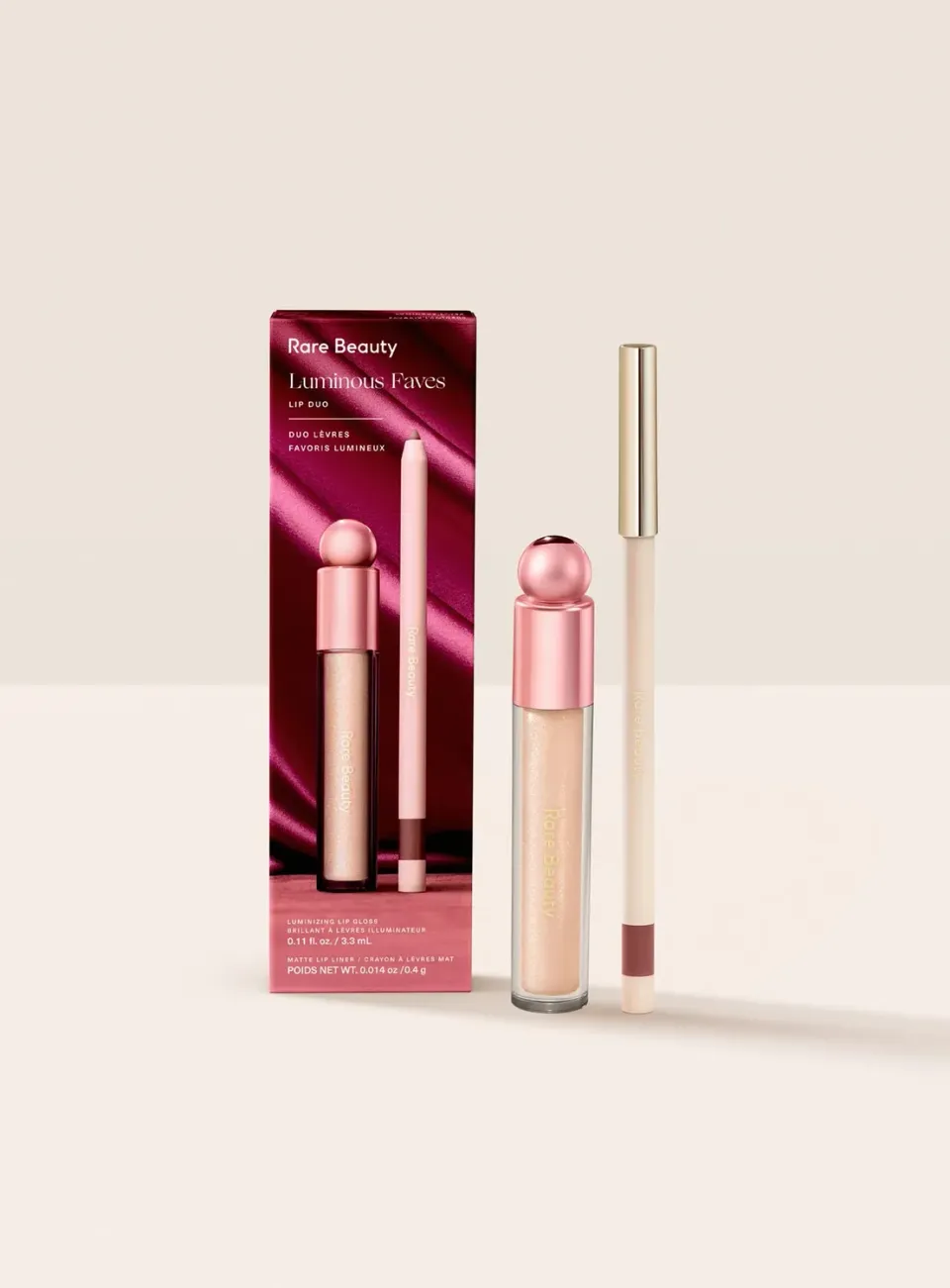 Rare Beauty Luminous Faves Lip Duo duo lèvres Lovely Flash nacré