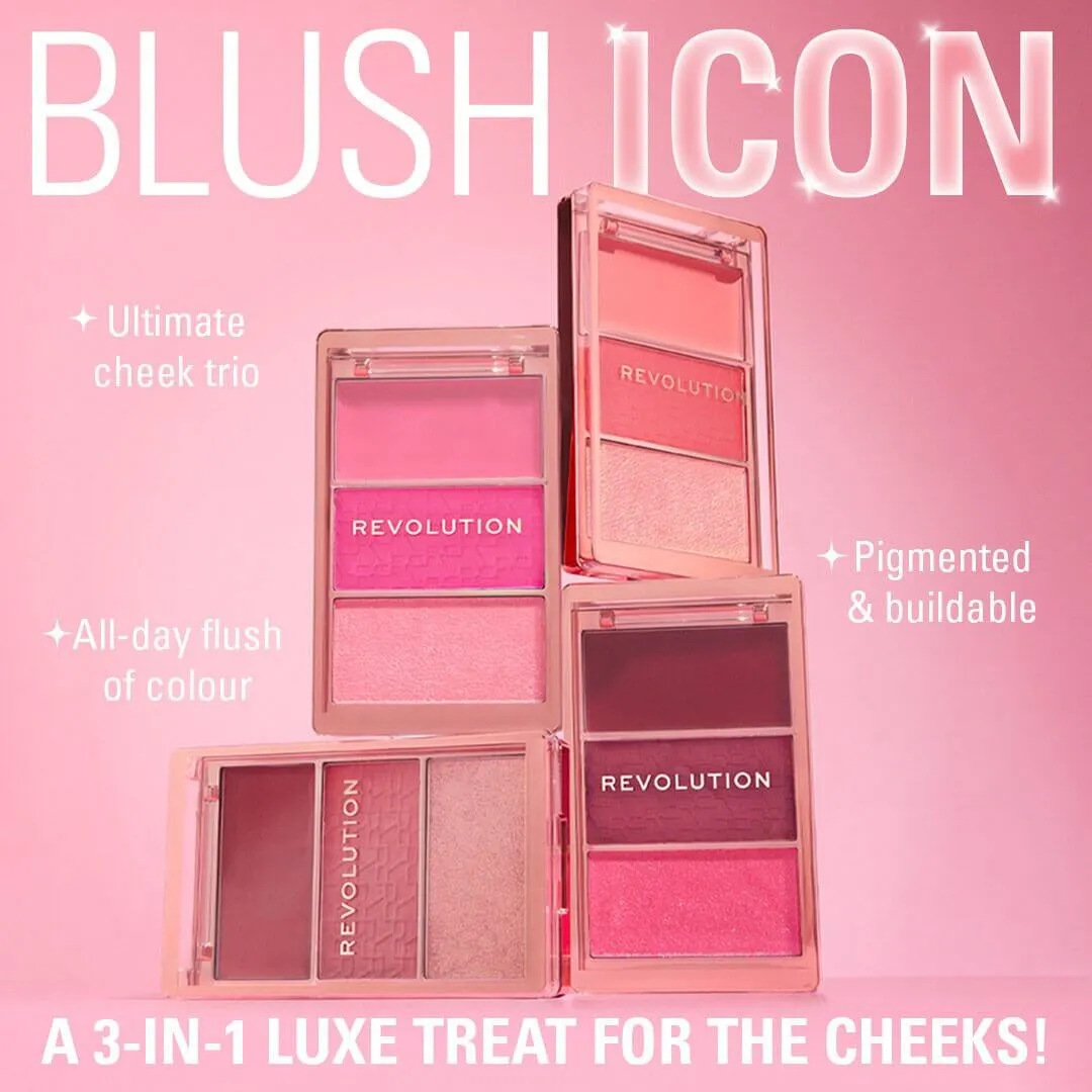 Revolution Blush Icon palette blush Authentic Peach trio crème