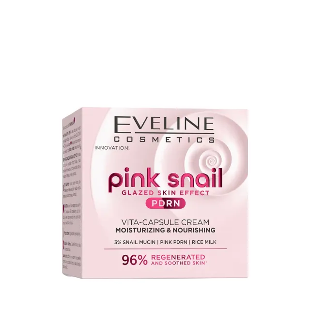 Eveline Pink Snail crème hydratante nourrissante vitamine E
