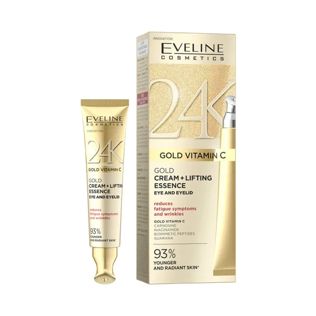 Eveline 24K Gold Vitamin C crème yeux lift or