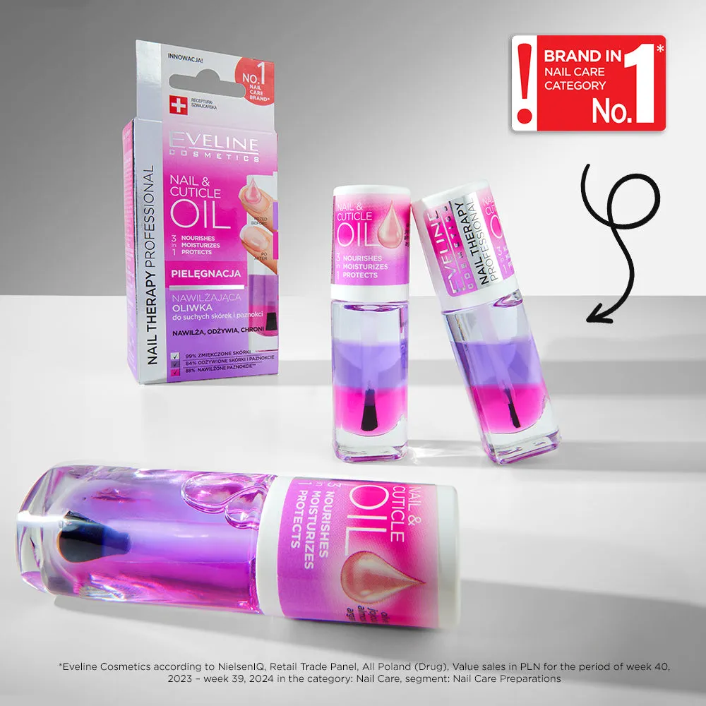 Eveline Cosmetics Nail Therapy huile cuticules ongles secs