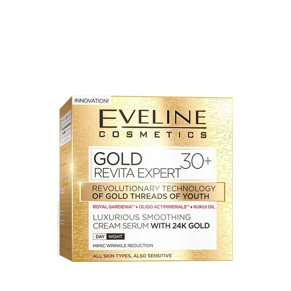 Eveline Gold Lift Expert crème-sérum lissante 30+ jour nuit