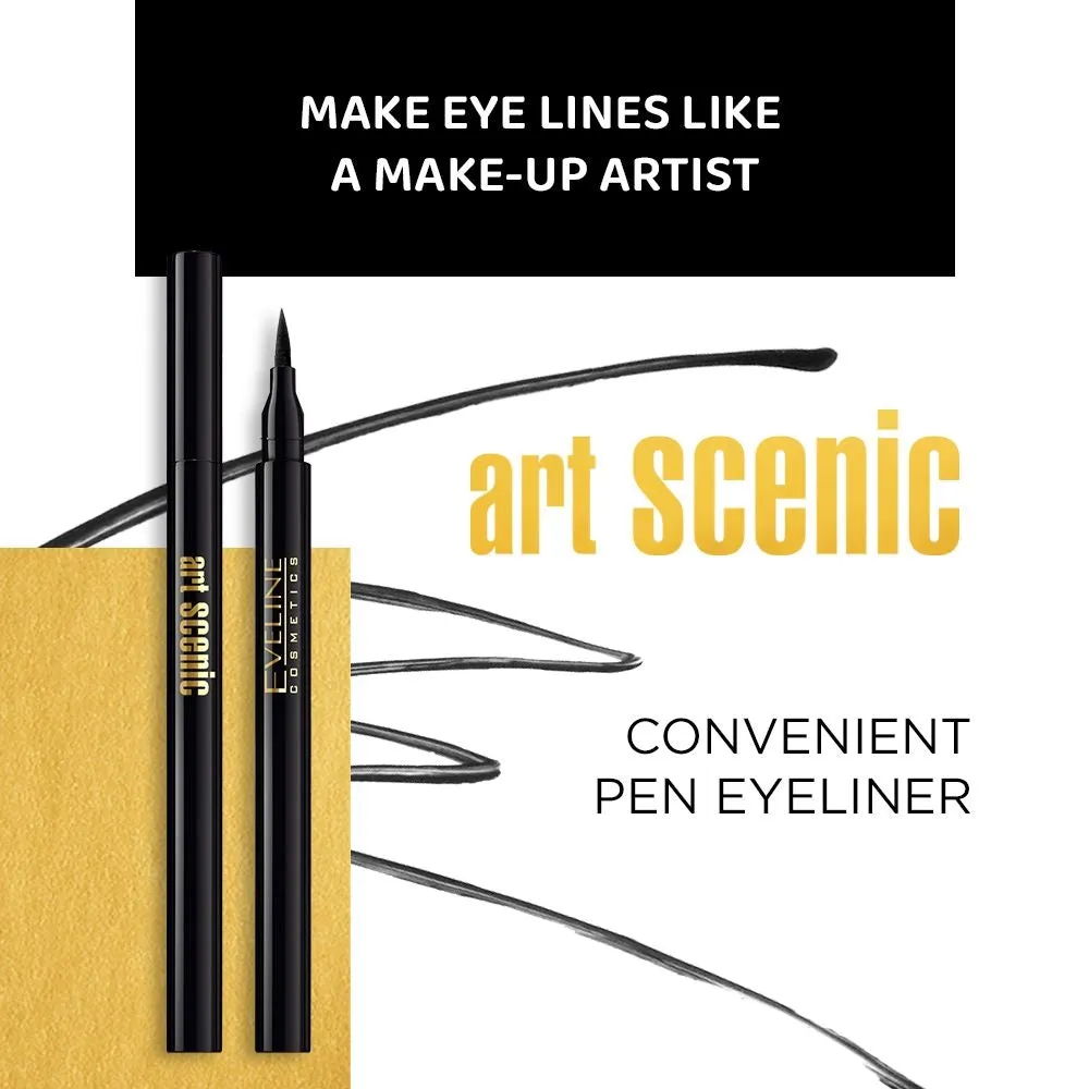 Eveline Cosmetics Art Scenic eyeliner feutre noir intense