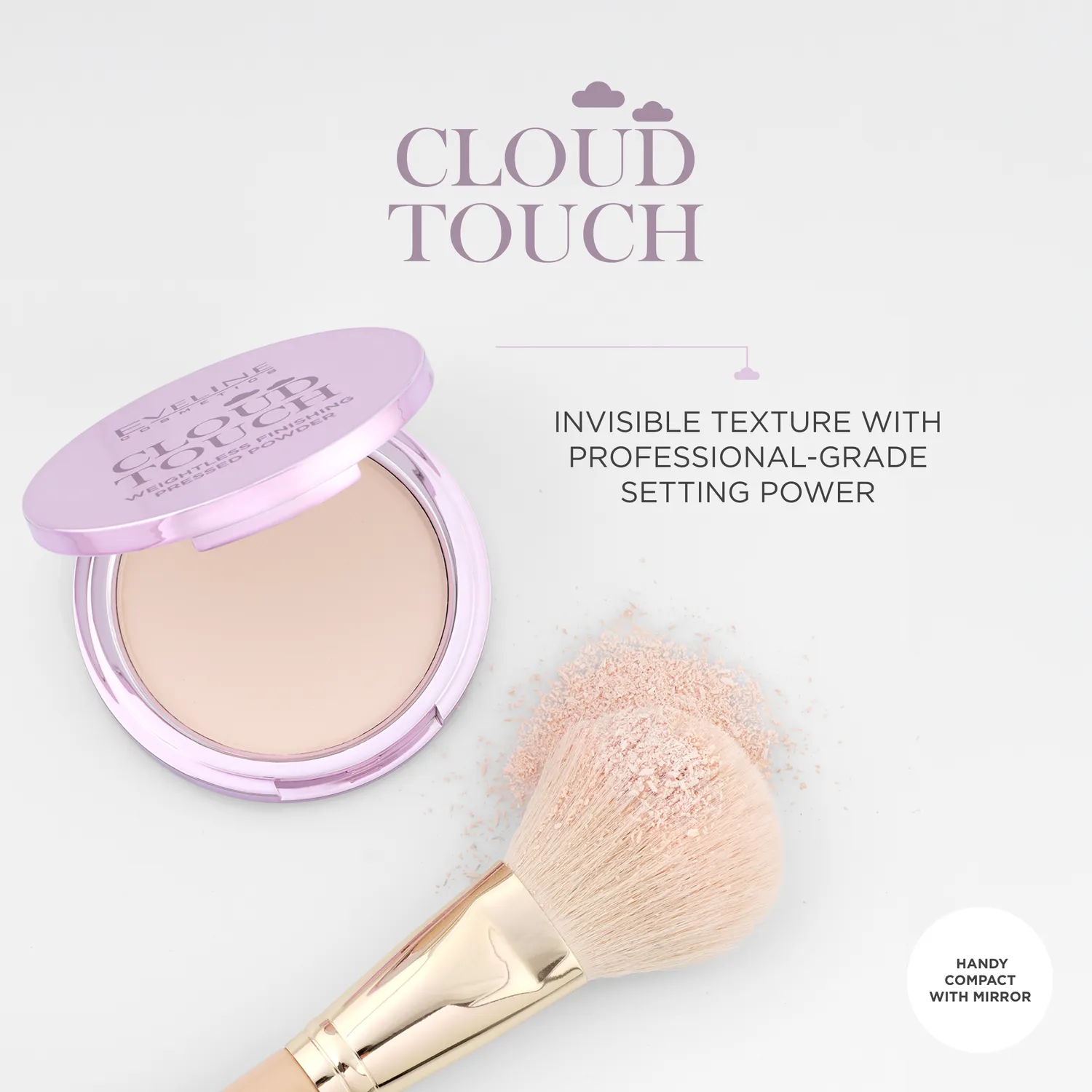 Eveline Cloud Touch poudre pressée finition légère mat