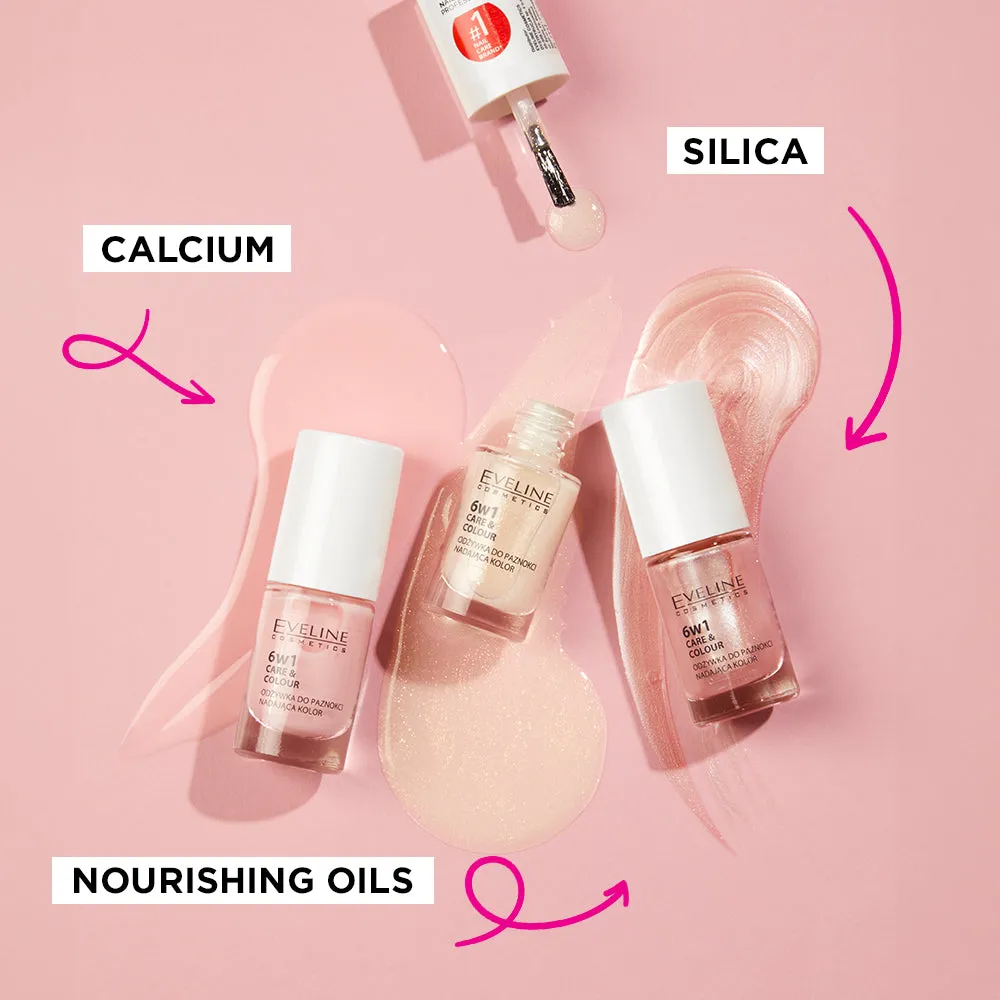 Eveline Nail Therapy soin coloré 6en1 nude couvrance moyenne