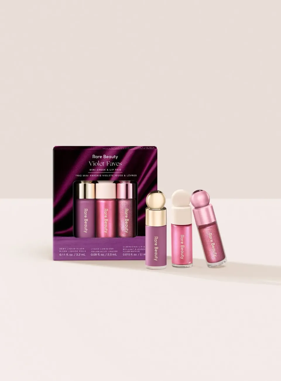 Rare Beauty Violet Faves Mini Trio Joues Lèvres violet