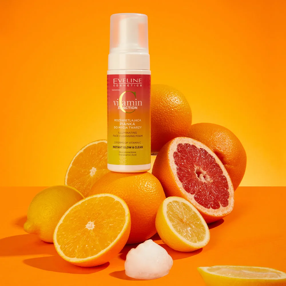 Eveline Vitamin C 3x Action mousse nettoyante visage illuminatrice