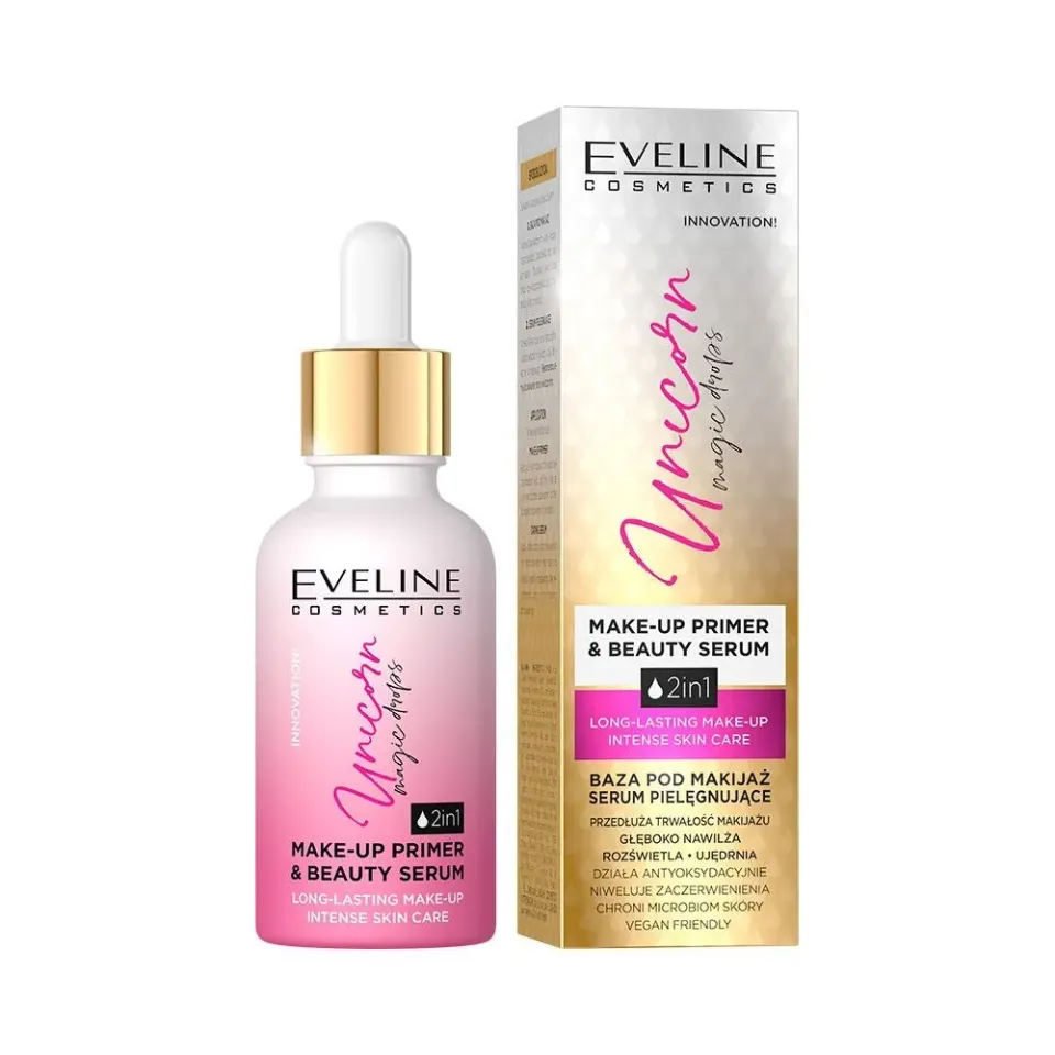 Eveline Unicorn Magic Drops base sérum maquillage tenue longue