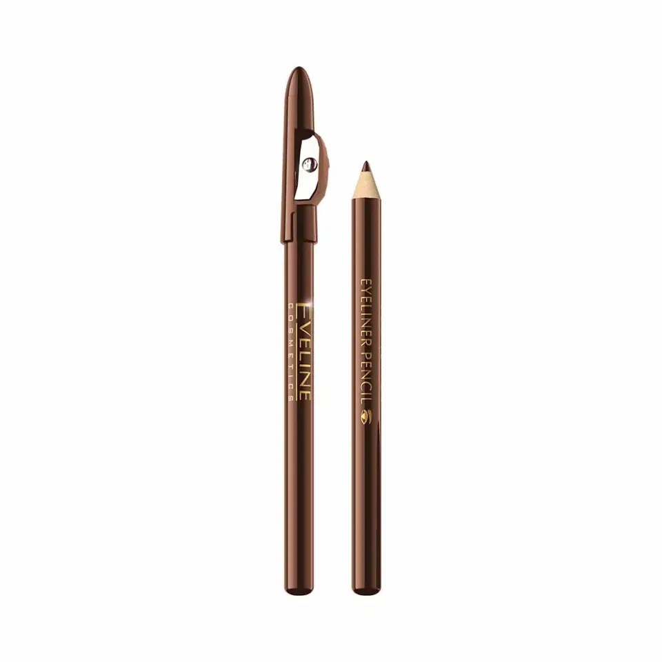 Eveline Eyeliner Pencil Crayon Yeux Marron avec Taille-Crayon