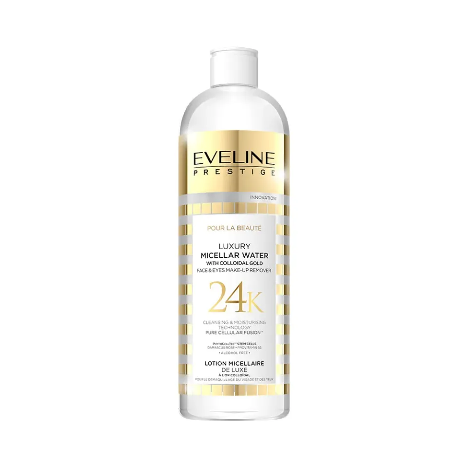 Eveline Prestige eau micellaire or visage yeux