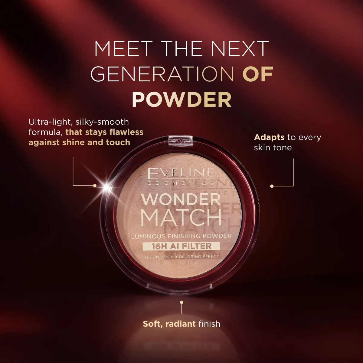 Eveline Cosmetics Wonder Match poudre finition lumineuse
