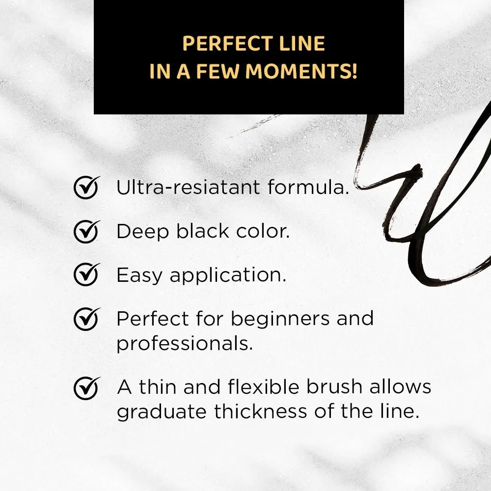 Eveline Precise Brush Liner eyeliner noir mat