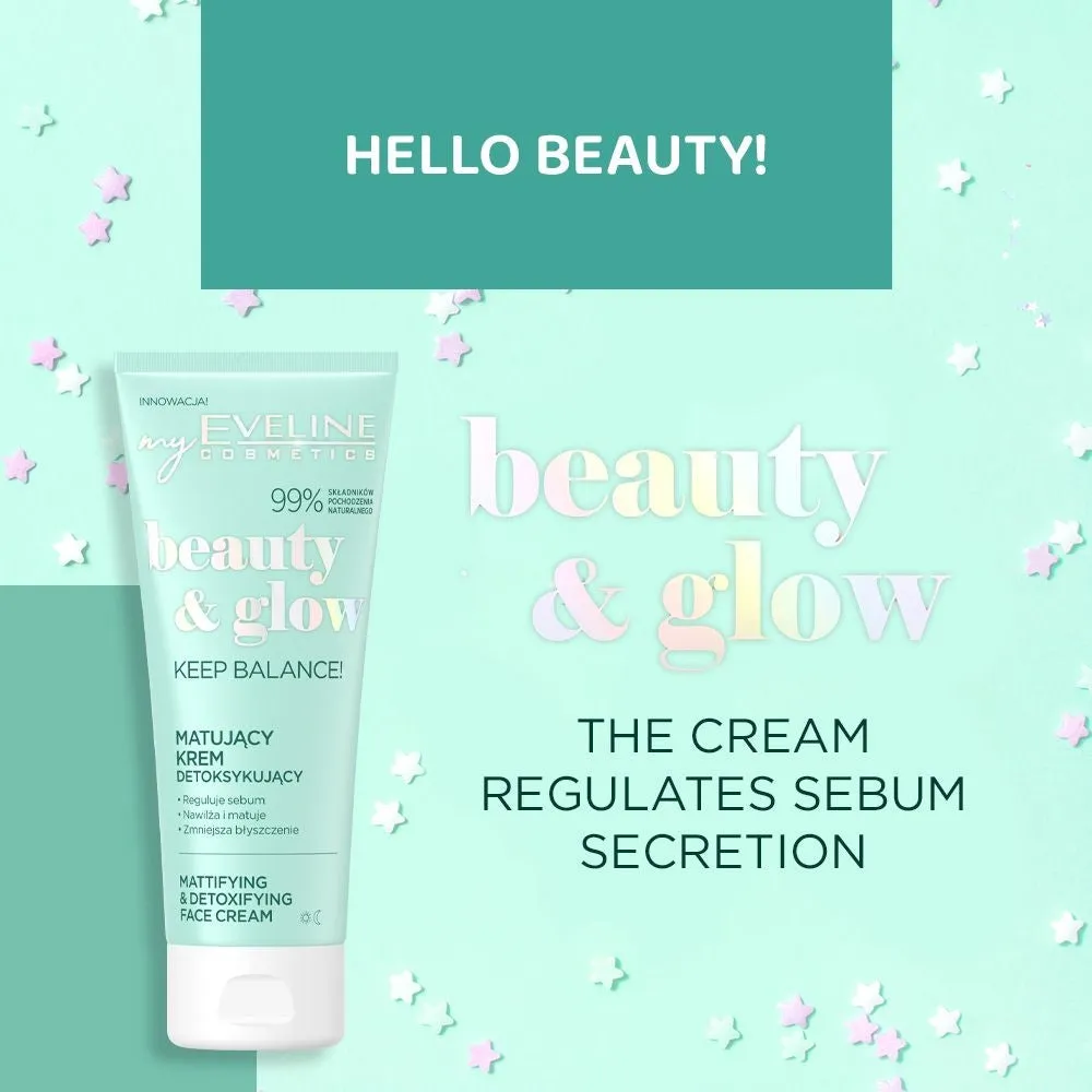 Eveline Cosmetics Beauty Glow Mattifying Detoxifying crème matifiante