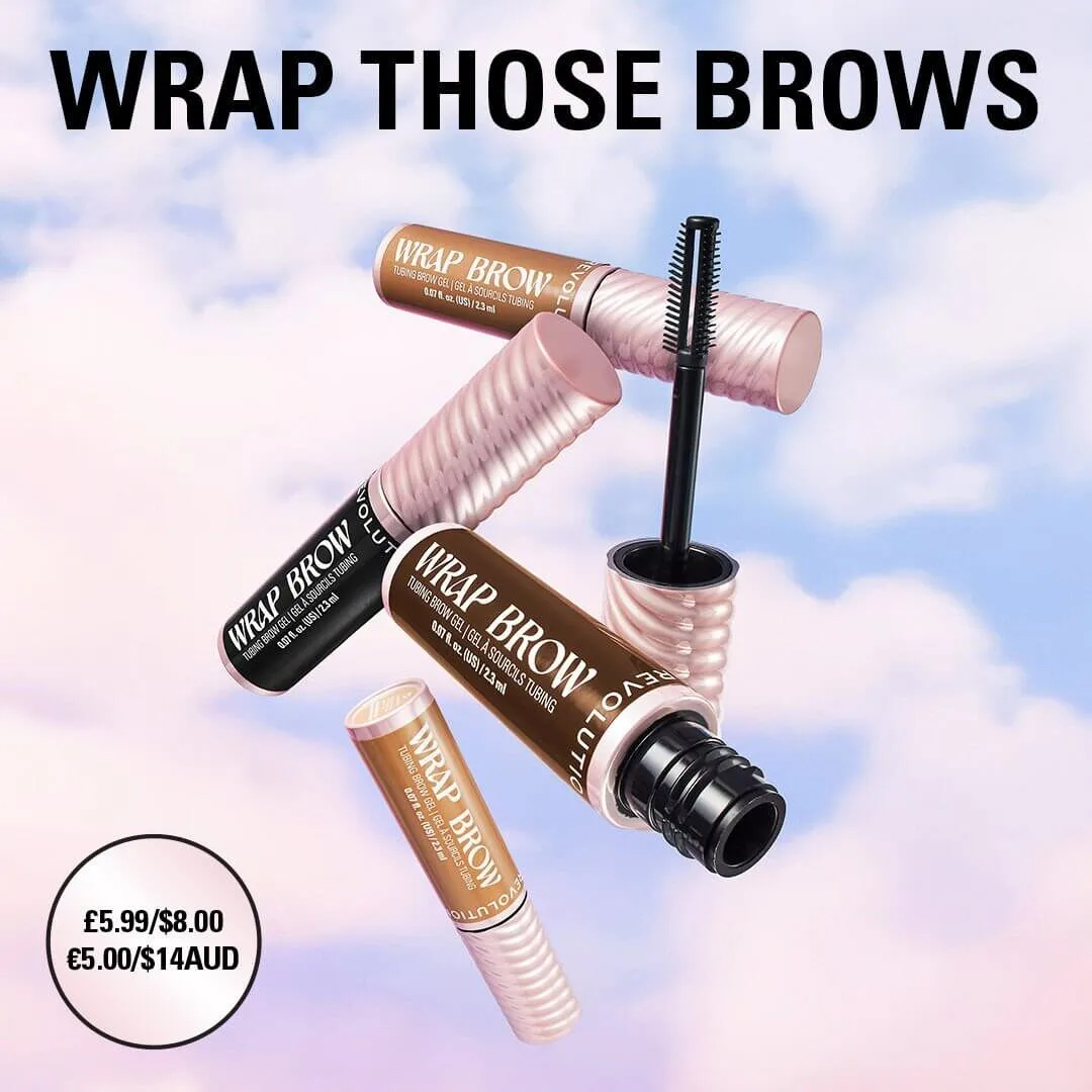 Revolution Wrap Brow gel sourcils tubing marron moyen chaud