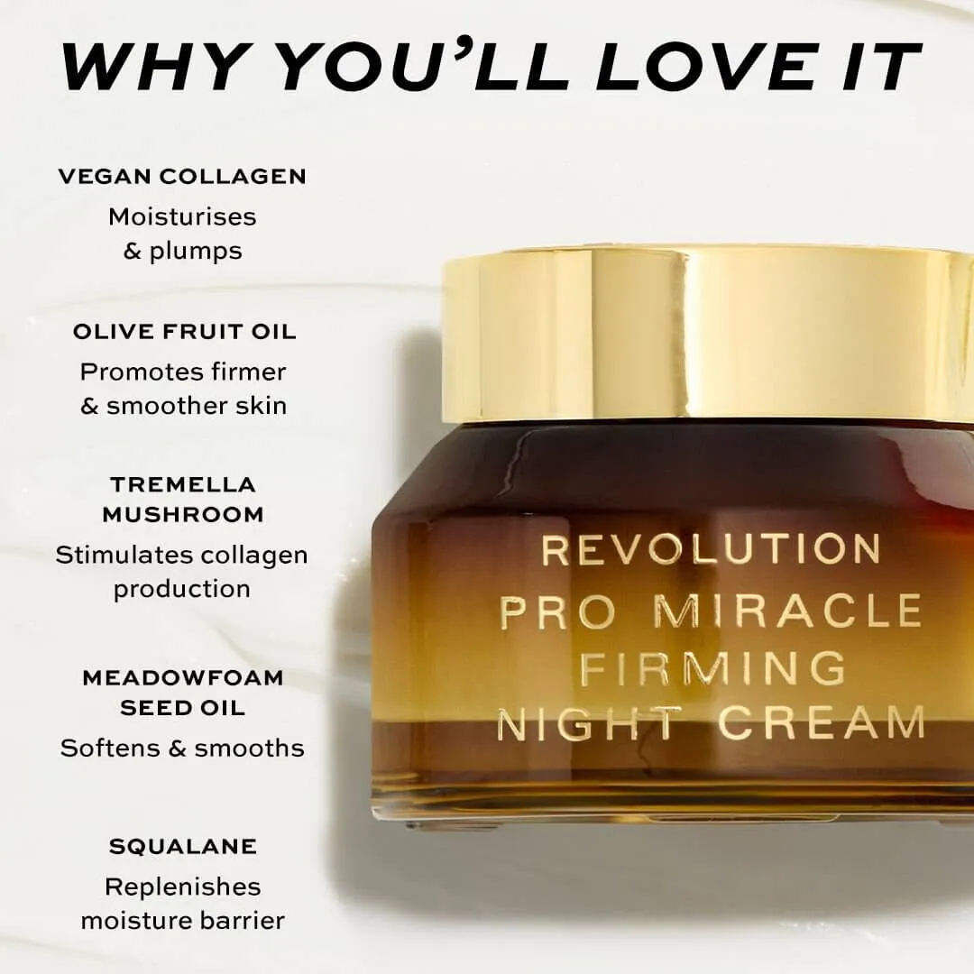 Revolution Pro Miracle Vegan Collagen crème nuit raffermissante