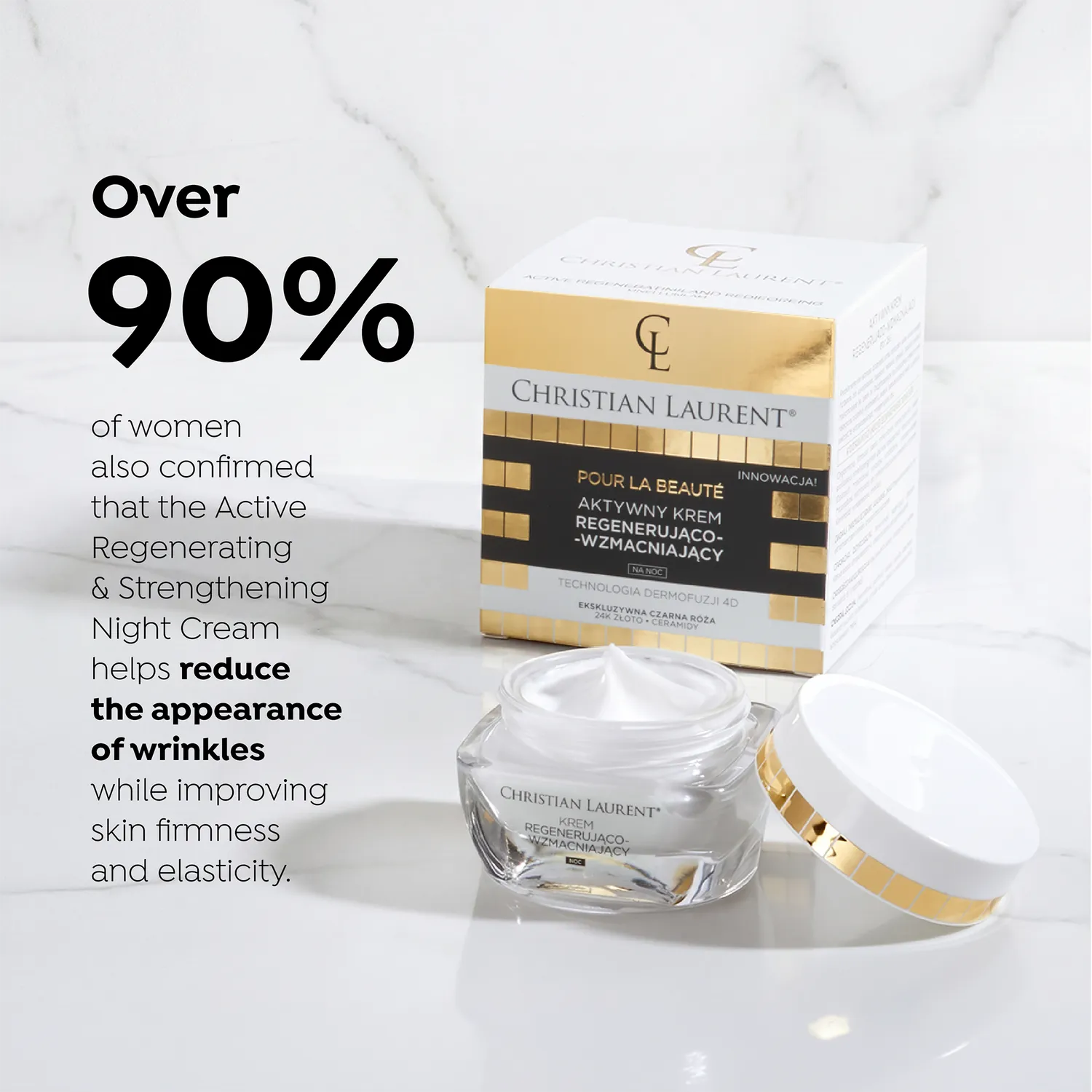Eveline Cosmetics Christian Laurent crème nuit régénérante raffermissante