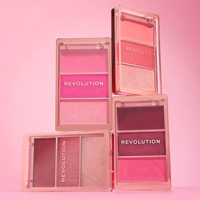 Revolution Blush Icon palette blush Authentic Peach trio crème