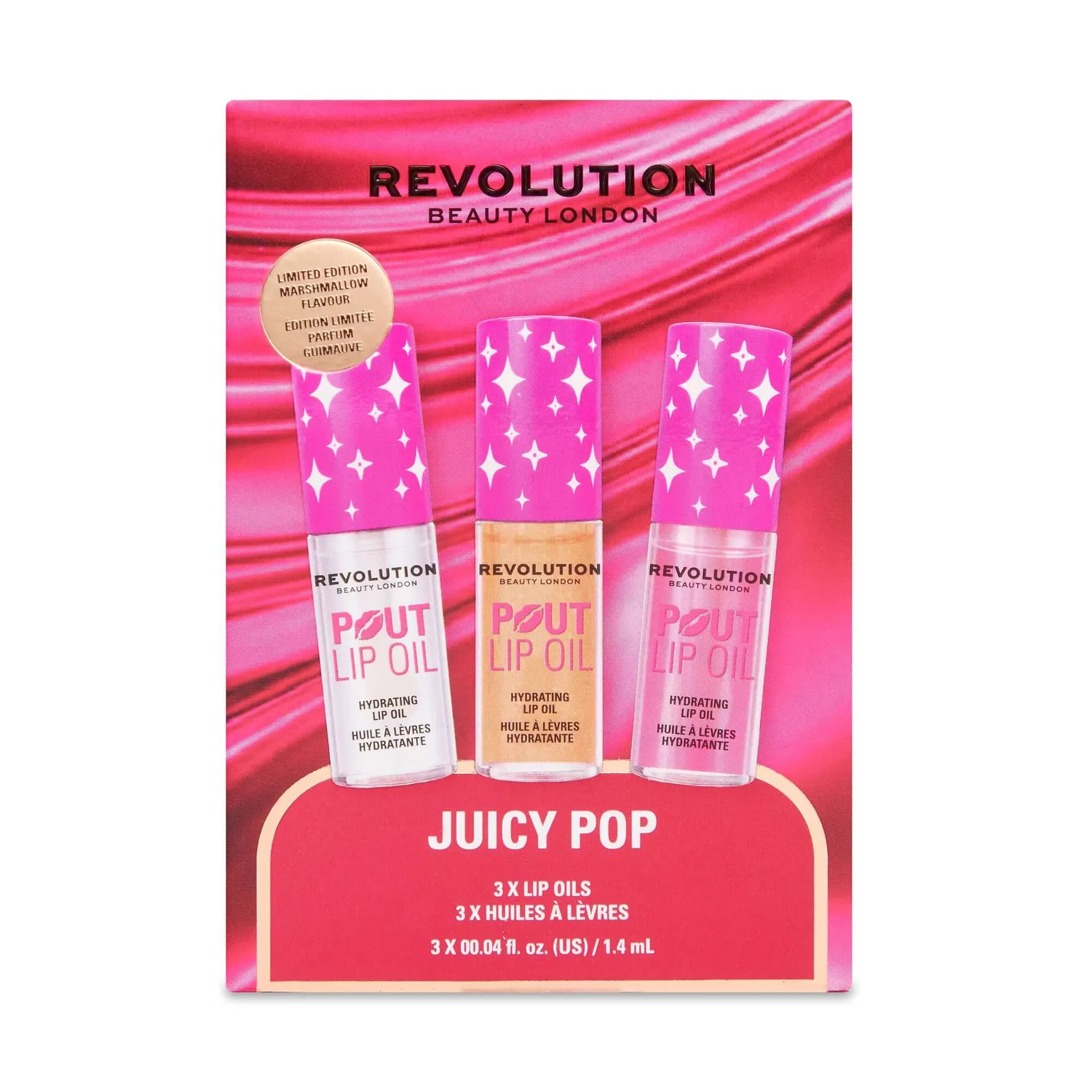 Revolution Juicy Pop coffret 3 huiles à lèvres brillantes