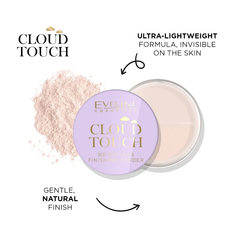 Eveline Cloud Touch poudre fixatrice légère fini mat naturel