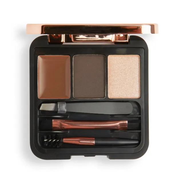 Revolution Brow Sculpt kit sourcils brun foncé 3-en-1
